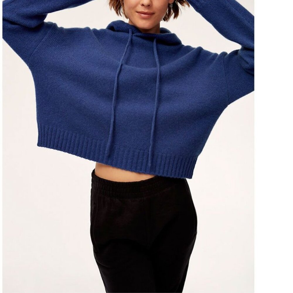 The Group by Babaton Luxe Cashmere Hoodie in Bluish Purple